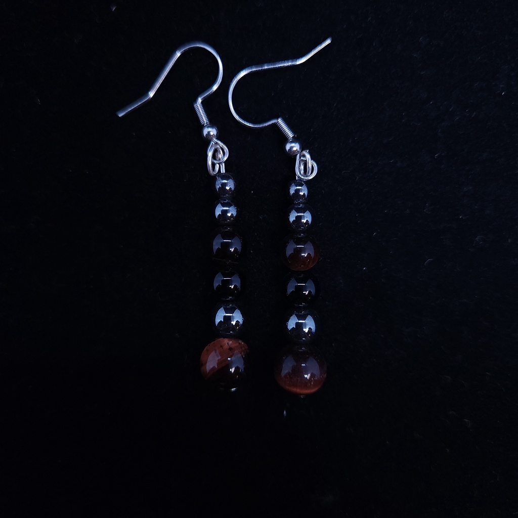 Tiger's Eye Protection Earrings