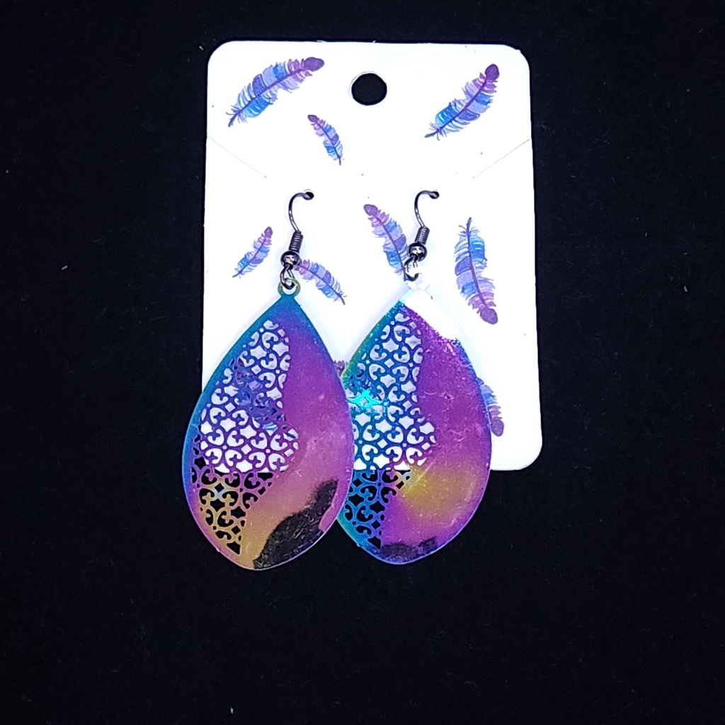 Iridescent Teardrop Earrings