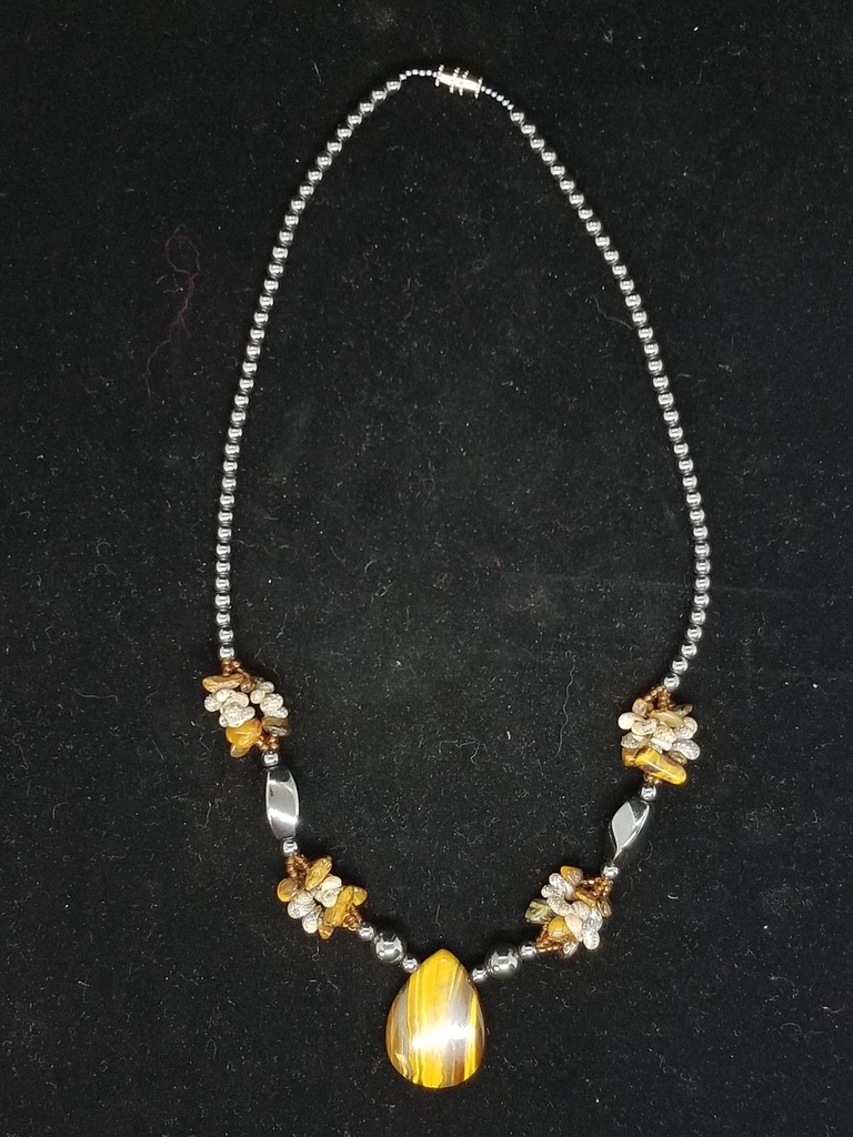 [9915130406220] Tiger's Eye Necklace