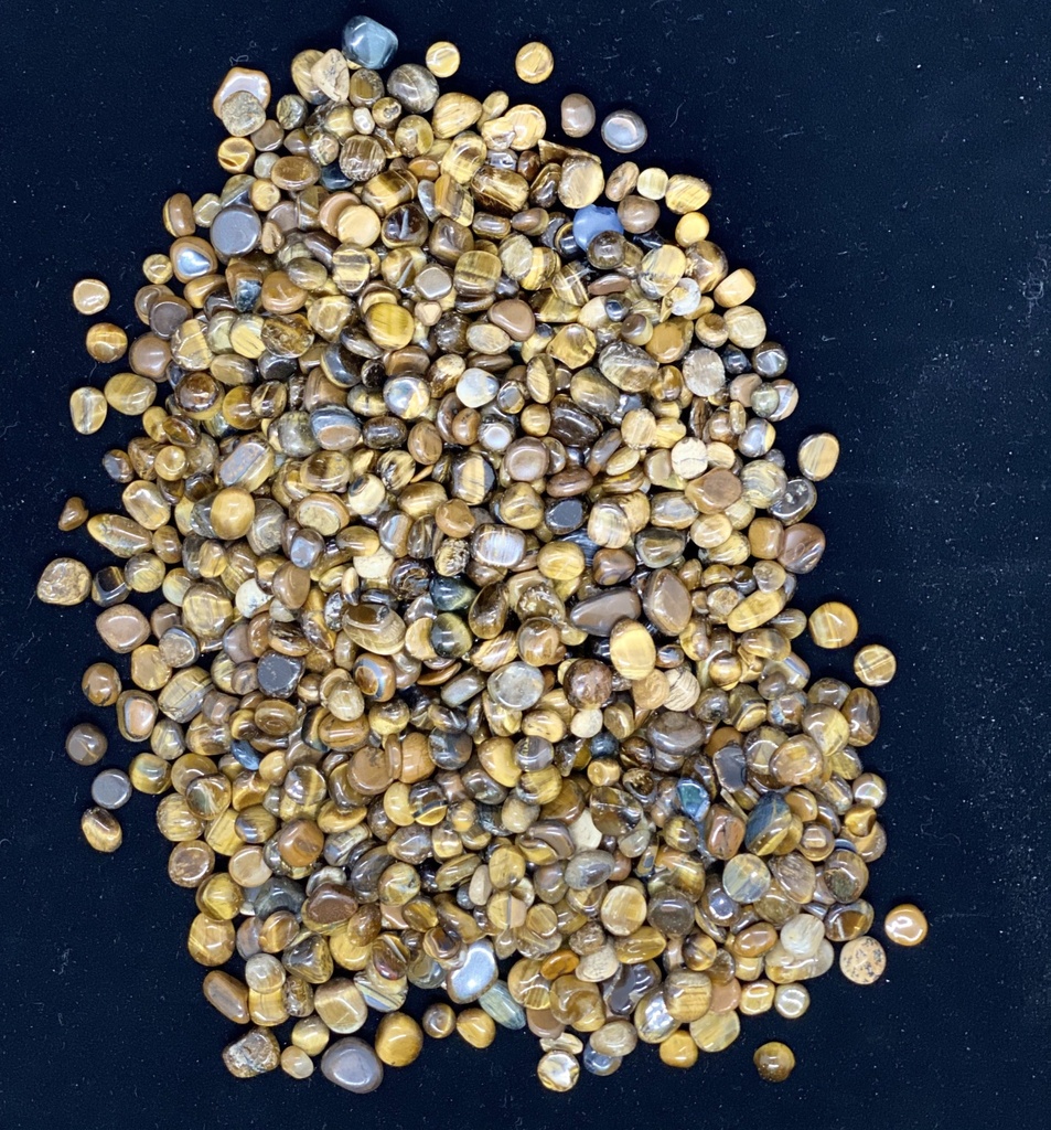 [22090039999] Tiger's Eye, gold - Tumbled, Chips (oz)