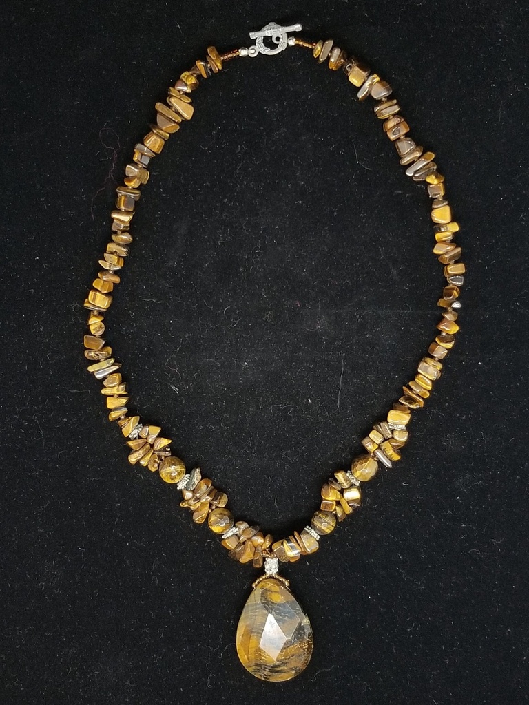[9915130304] Chunky Tiger's Eye Necklace