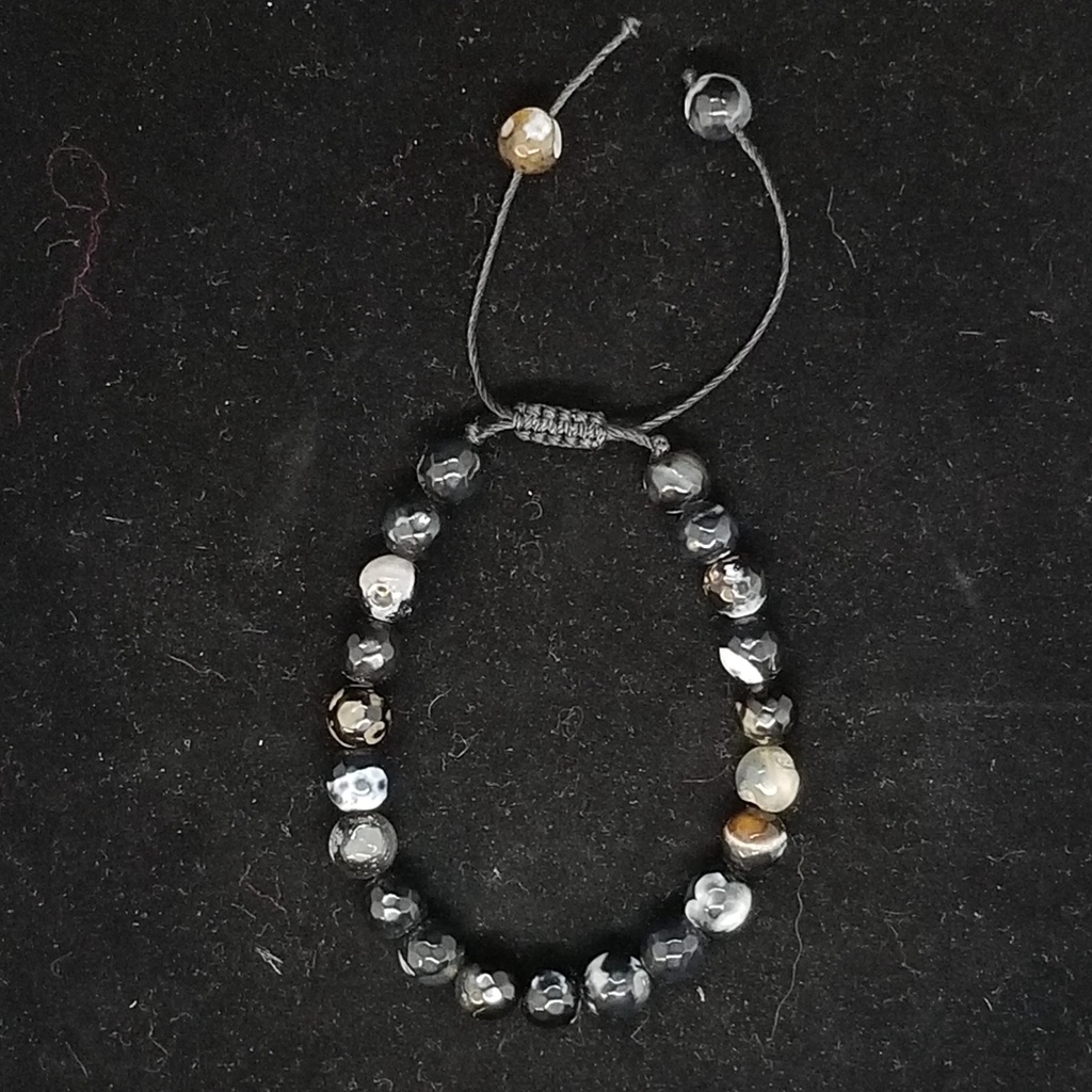 Adjustable Apache Tear Bracelet