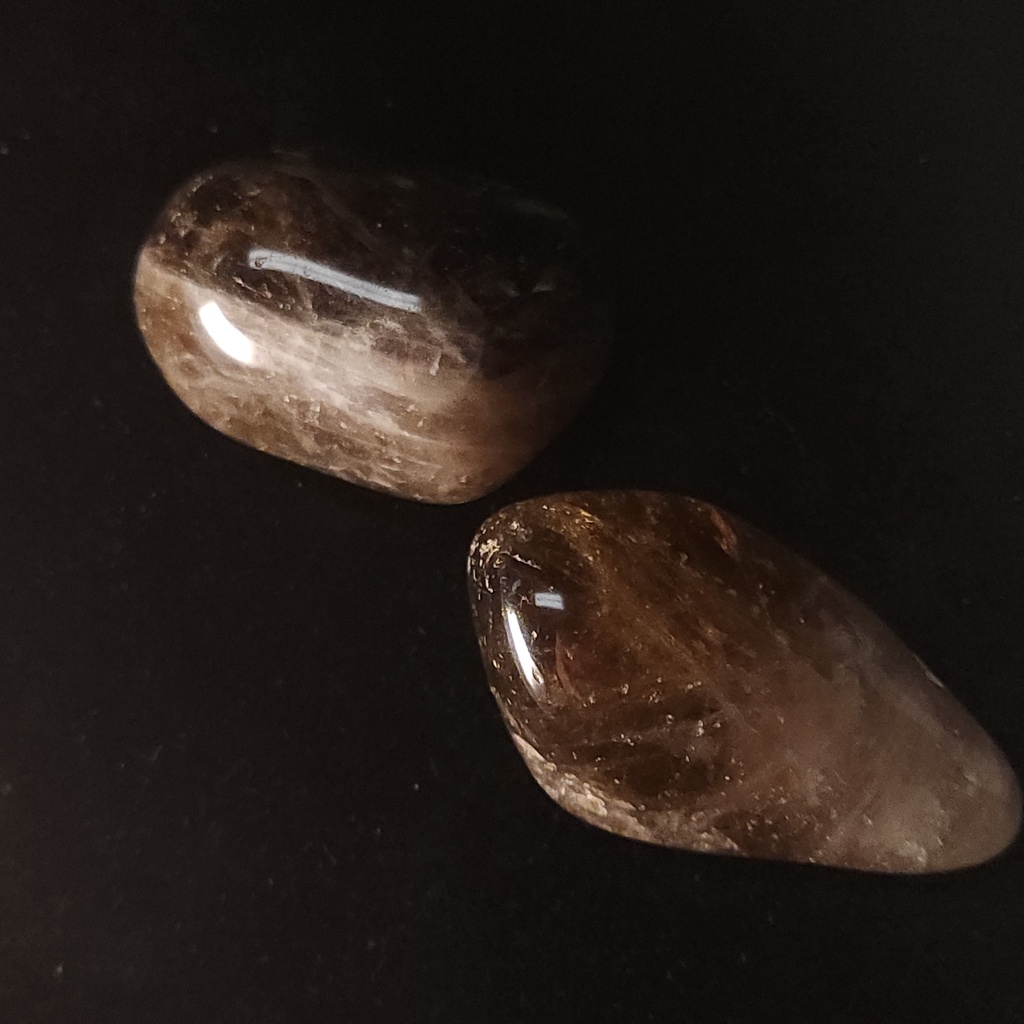 [10808] Smoky Quartz Palm Stones
