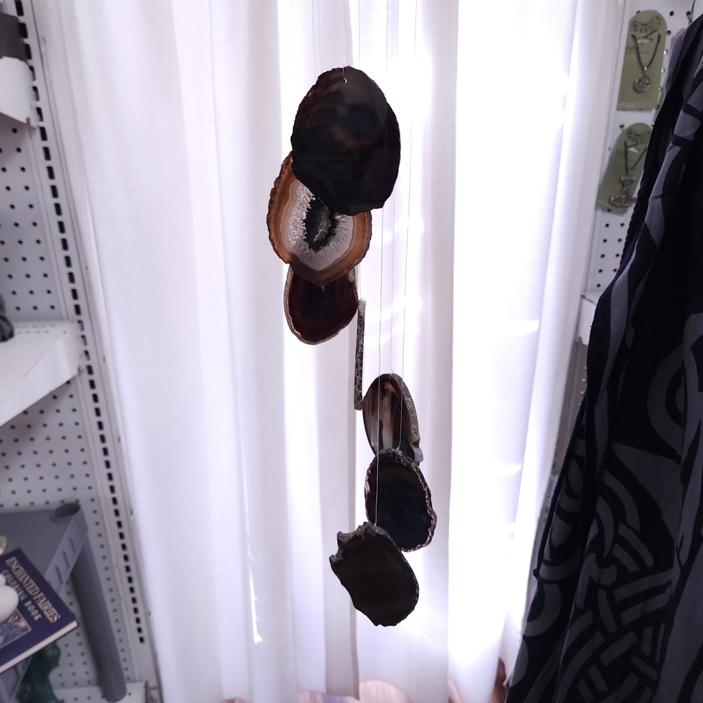 Large Black Agate Windchimes