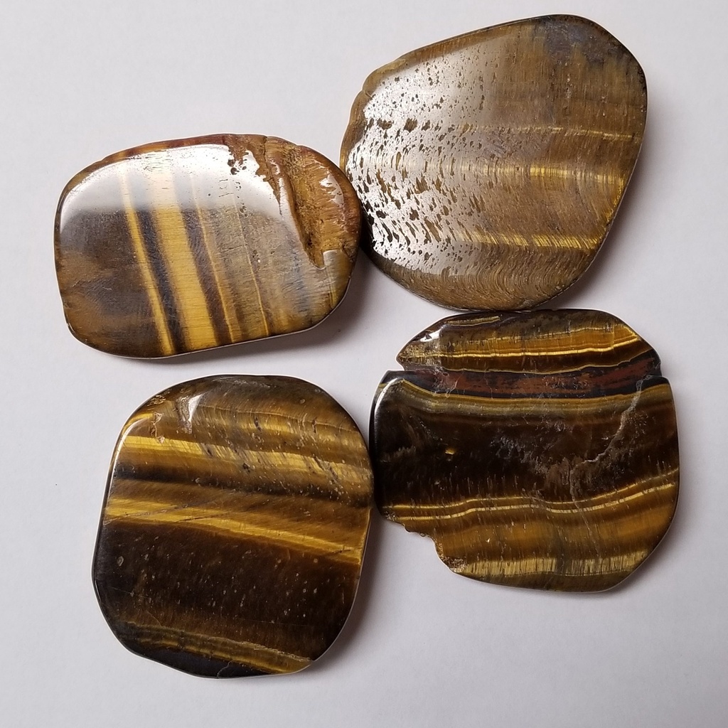 [3209102001] Tiger's Eye, gold - Slab, Small