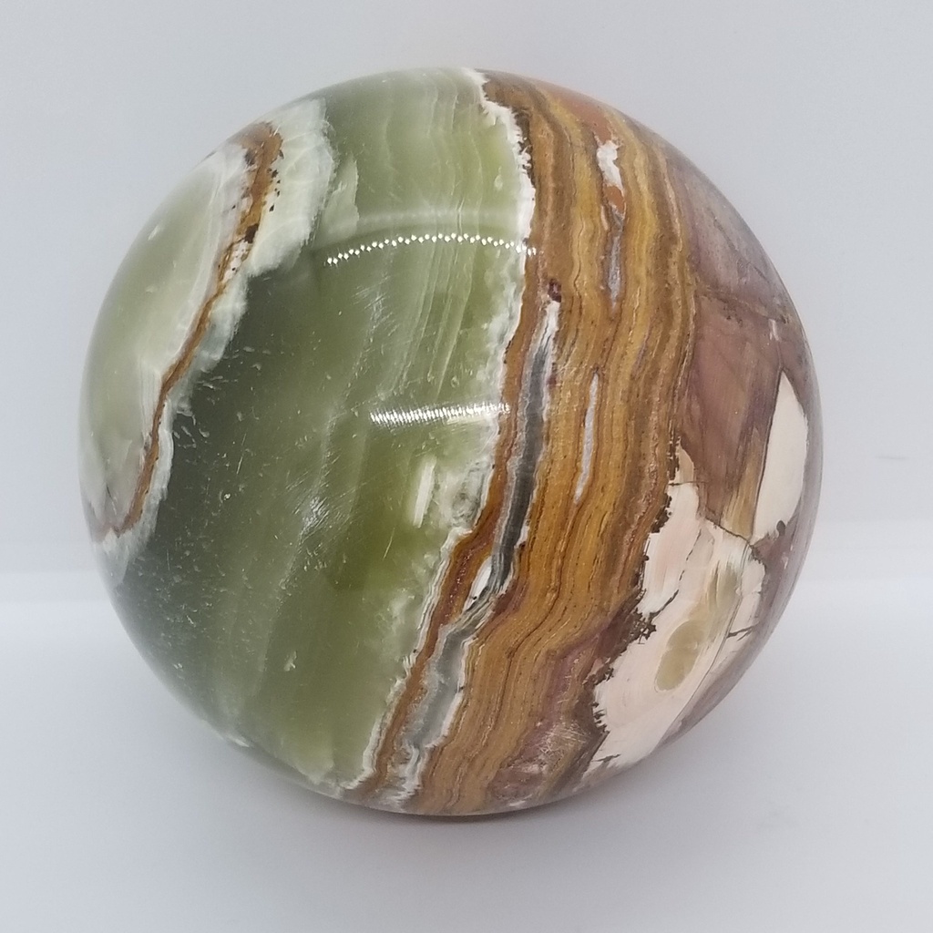 [3209561705] Green Onyx Sphere