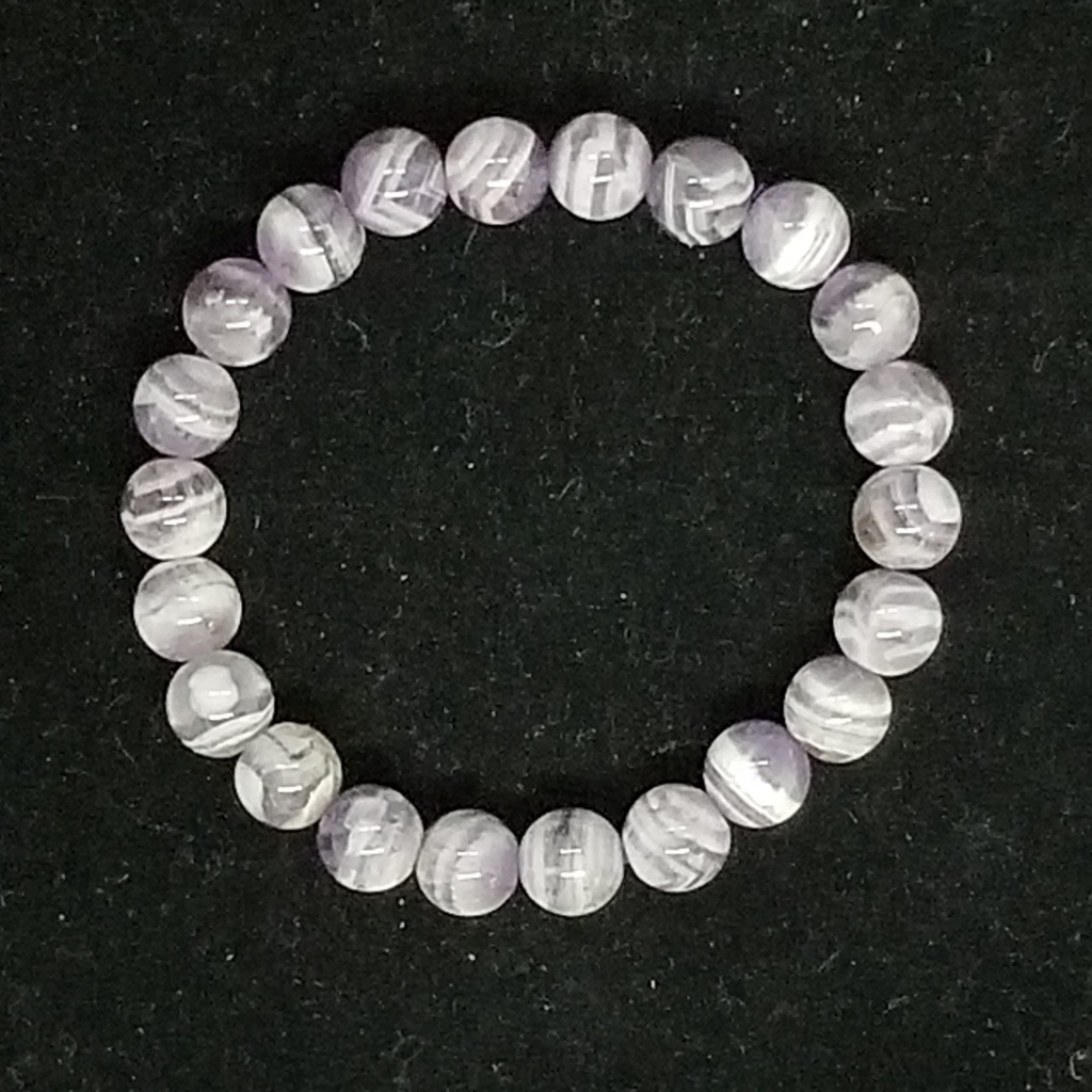 [32150208243] Crystal Bracelets - Chevron Amethyst, 8 mm