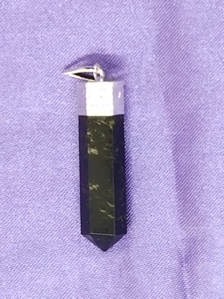 [3215040314] Obsidian Point Pendant