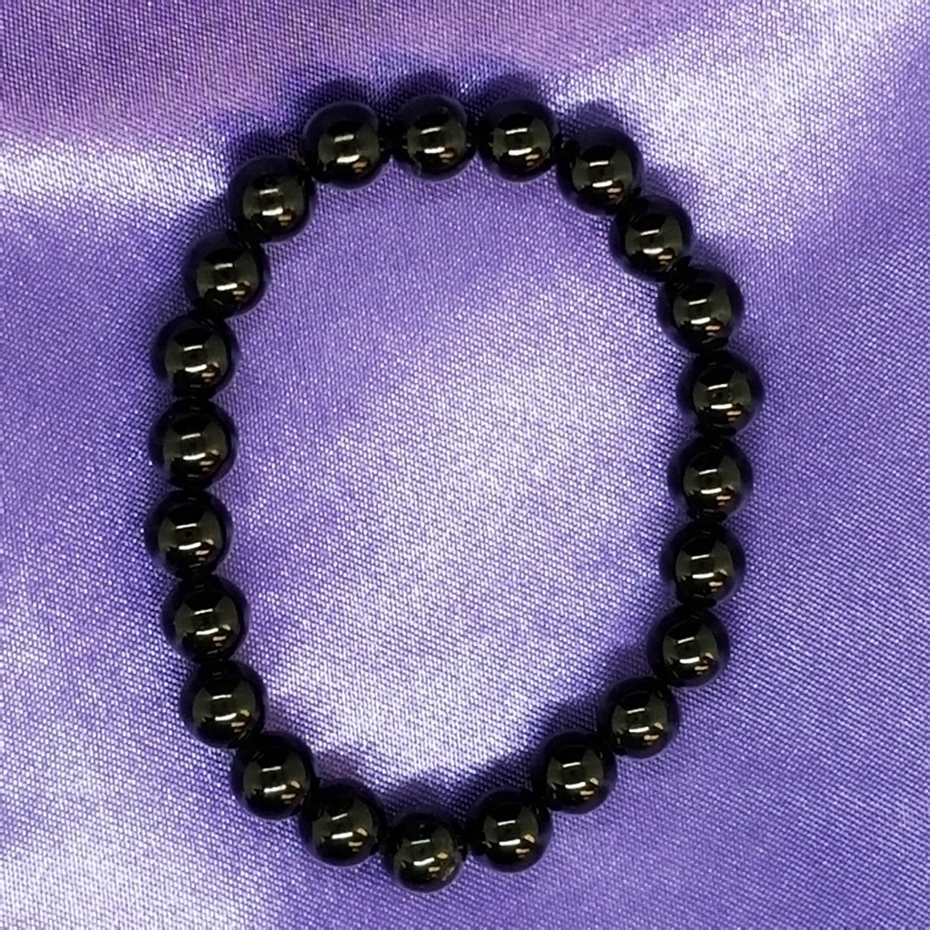 Crystal Bracelets - Black Onyx, 8 mm