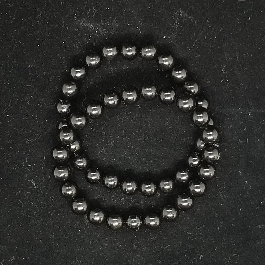 [32150208249] Crystal Bracelets - Jet, 8 mm