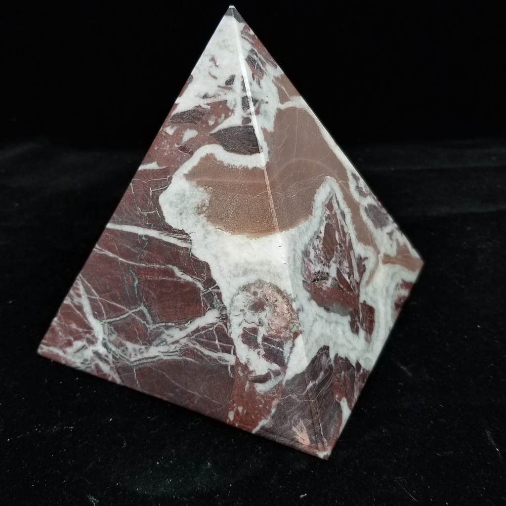 [3209600504] Red Zebra Jasper Pyramid 4"