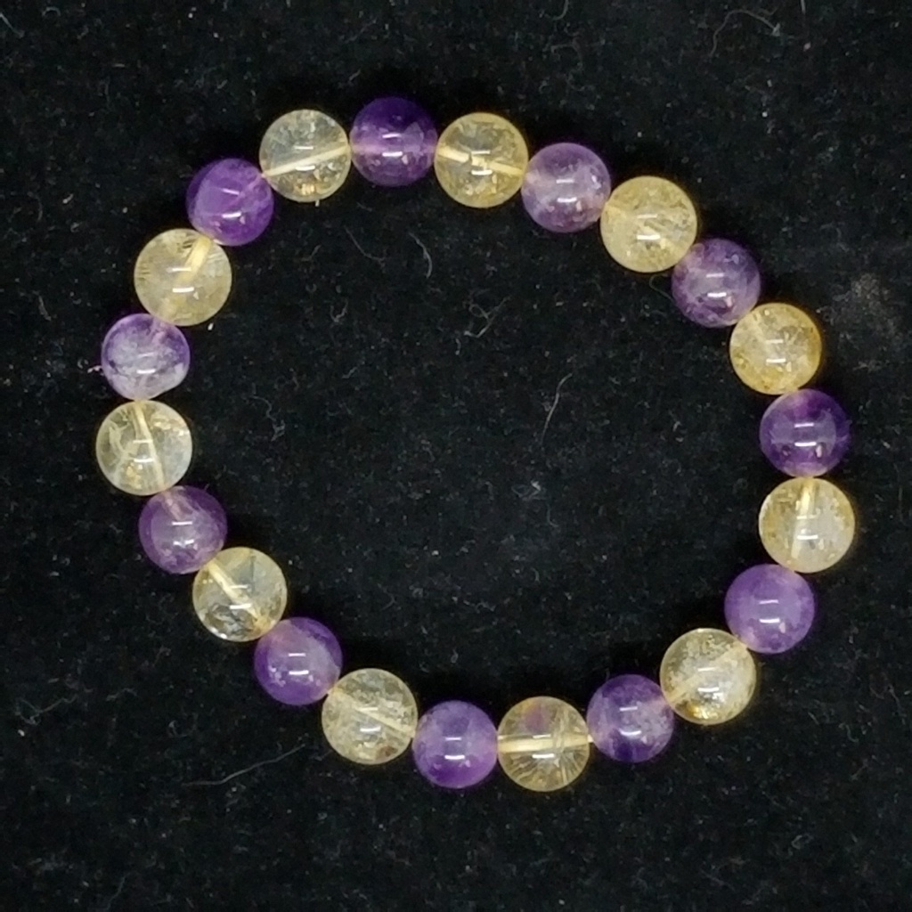 [3215020944] Amethyst and Citrine Bracelet
