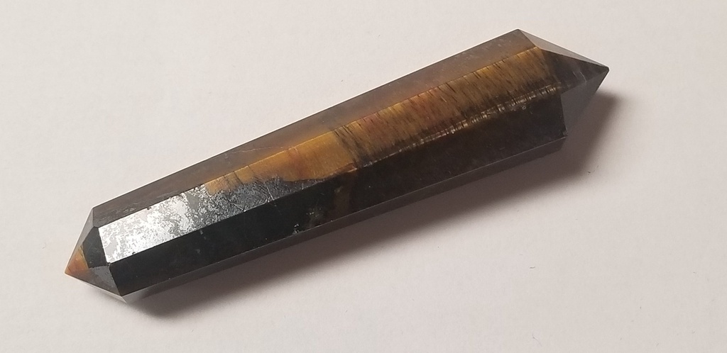 [3209101902] Tiger's Eye, gold - Double Point, Medium
