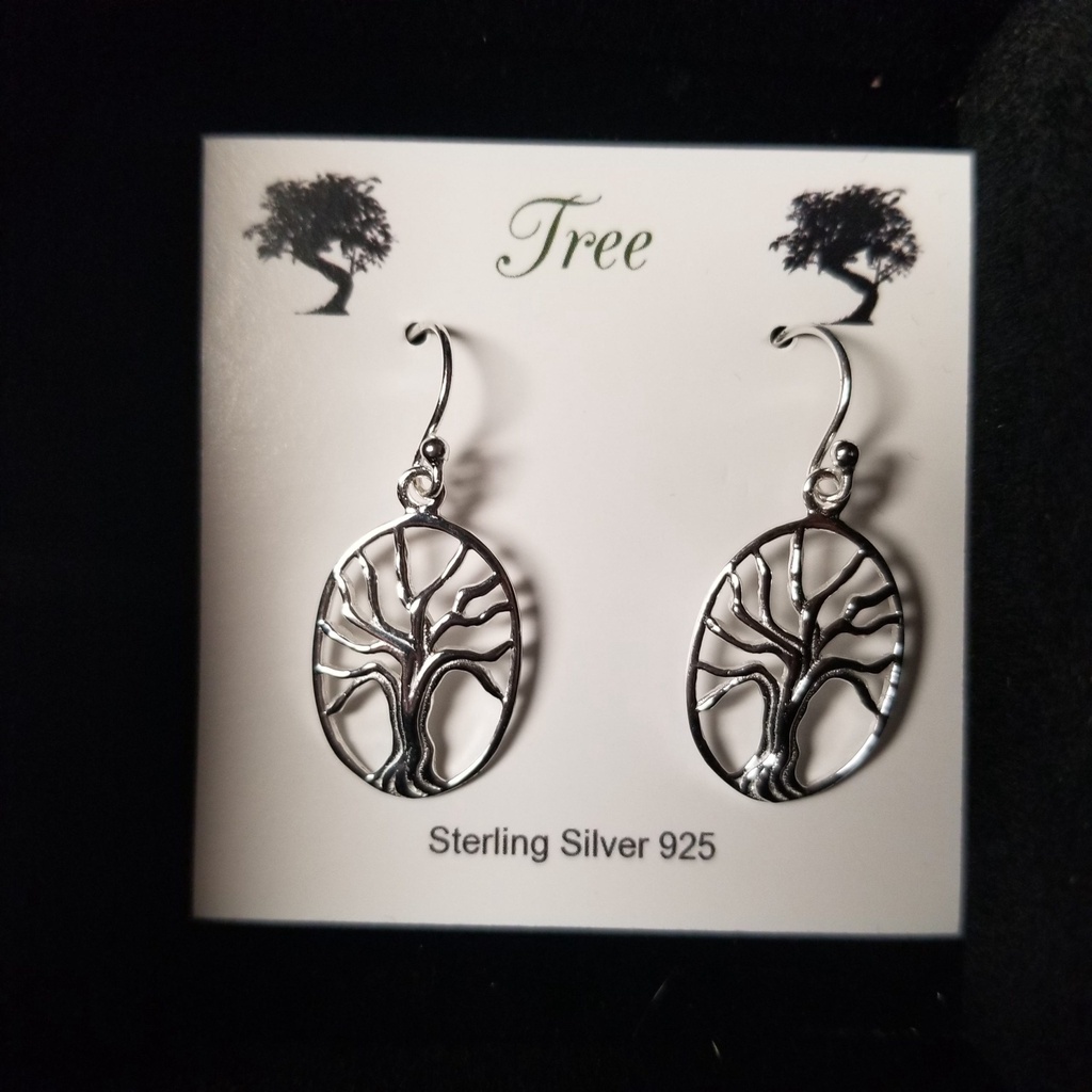Oval Tree Earrings