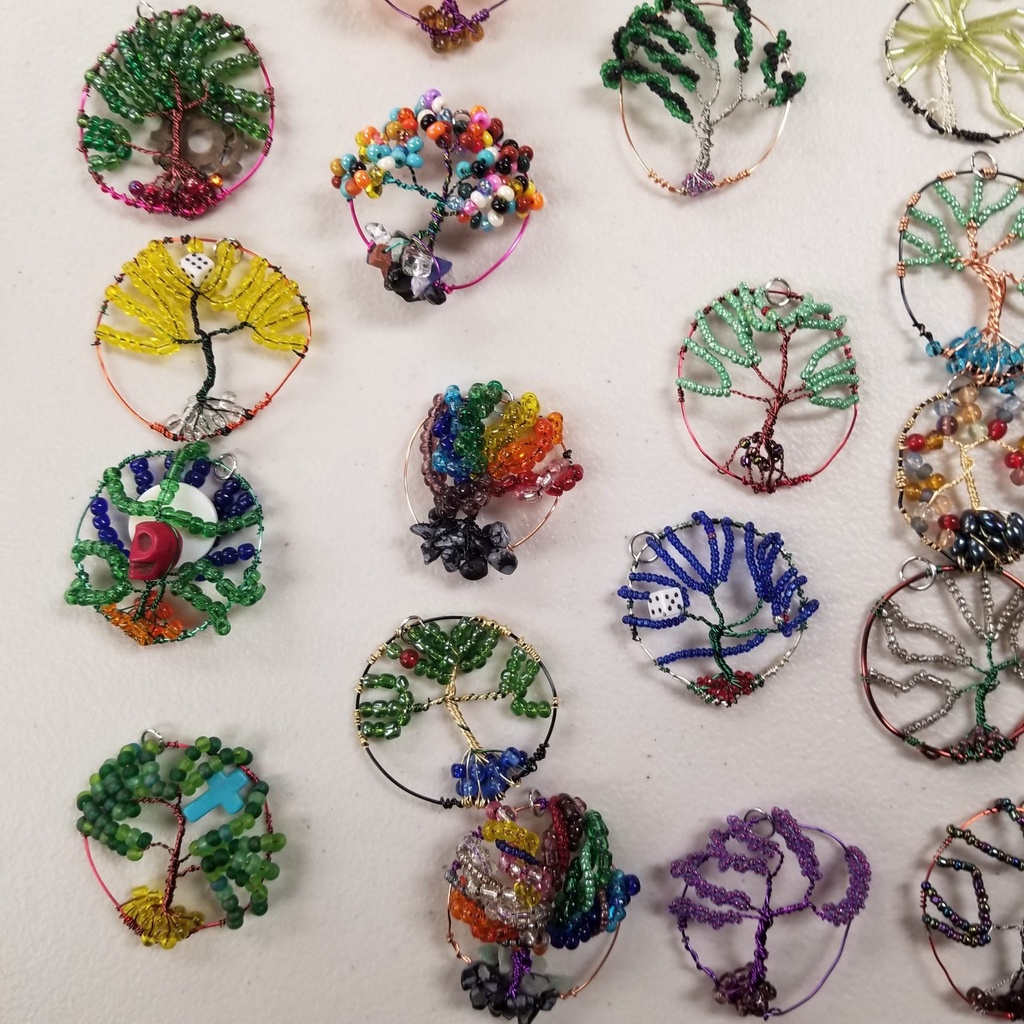 [101504140237] Beaded Tree of Life Pendants