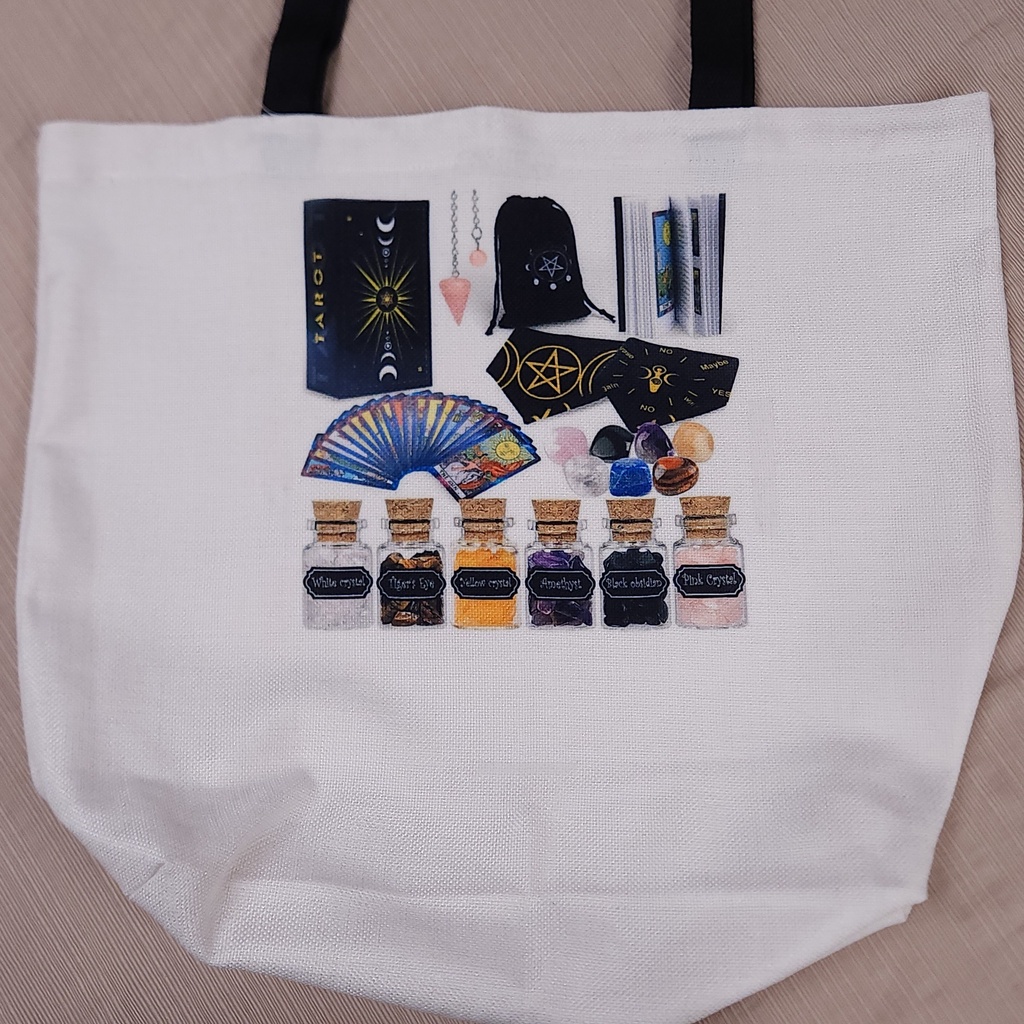 [10605] Tarot Crystals Market Bag