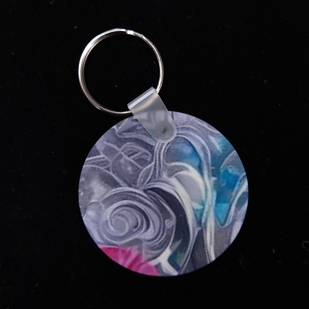 [10565] Swirling Circle Keychain