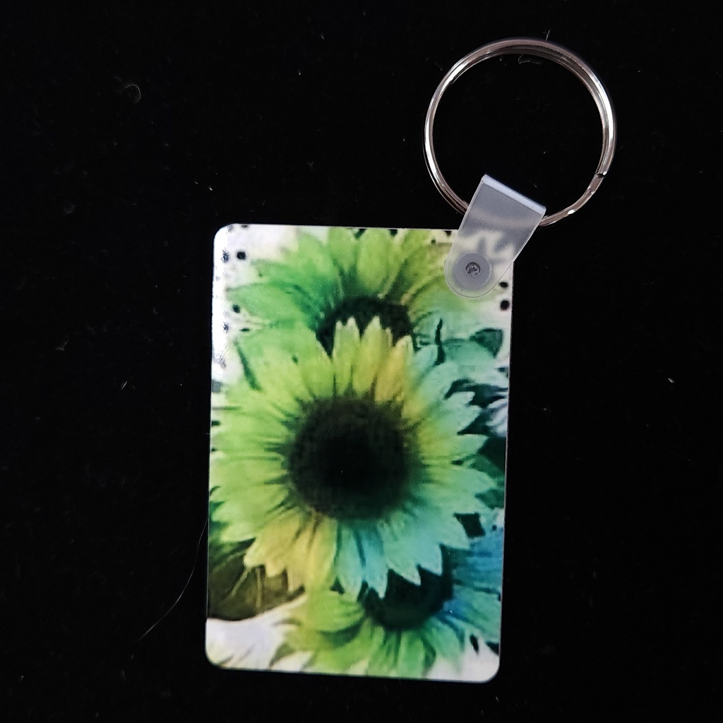 Green Flowers Keychain