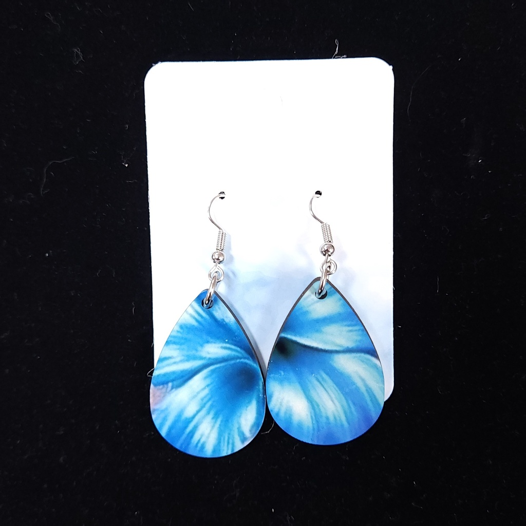 [10567] Blue Teardrop Earrings