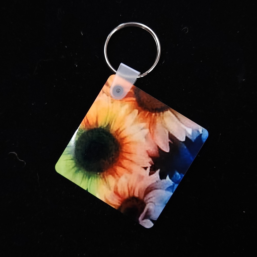 Rainbow Flowers Keychain