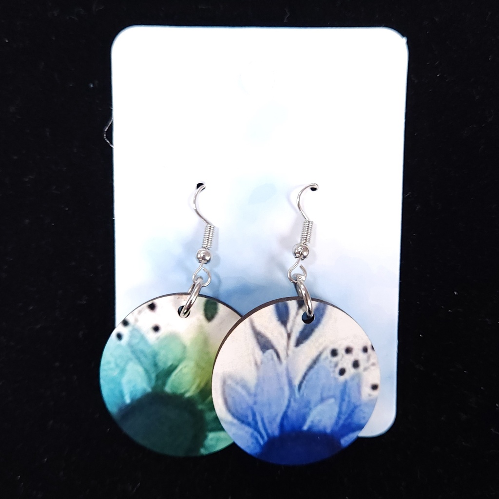 Flower Circle Earrings