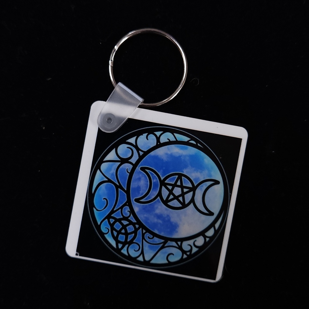 [10553] Triple Crescent Moon Keychain