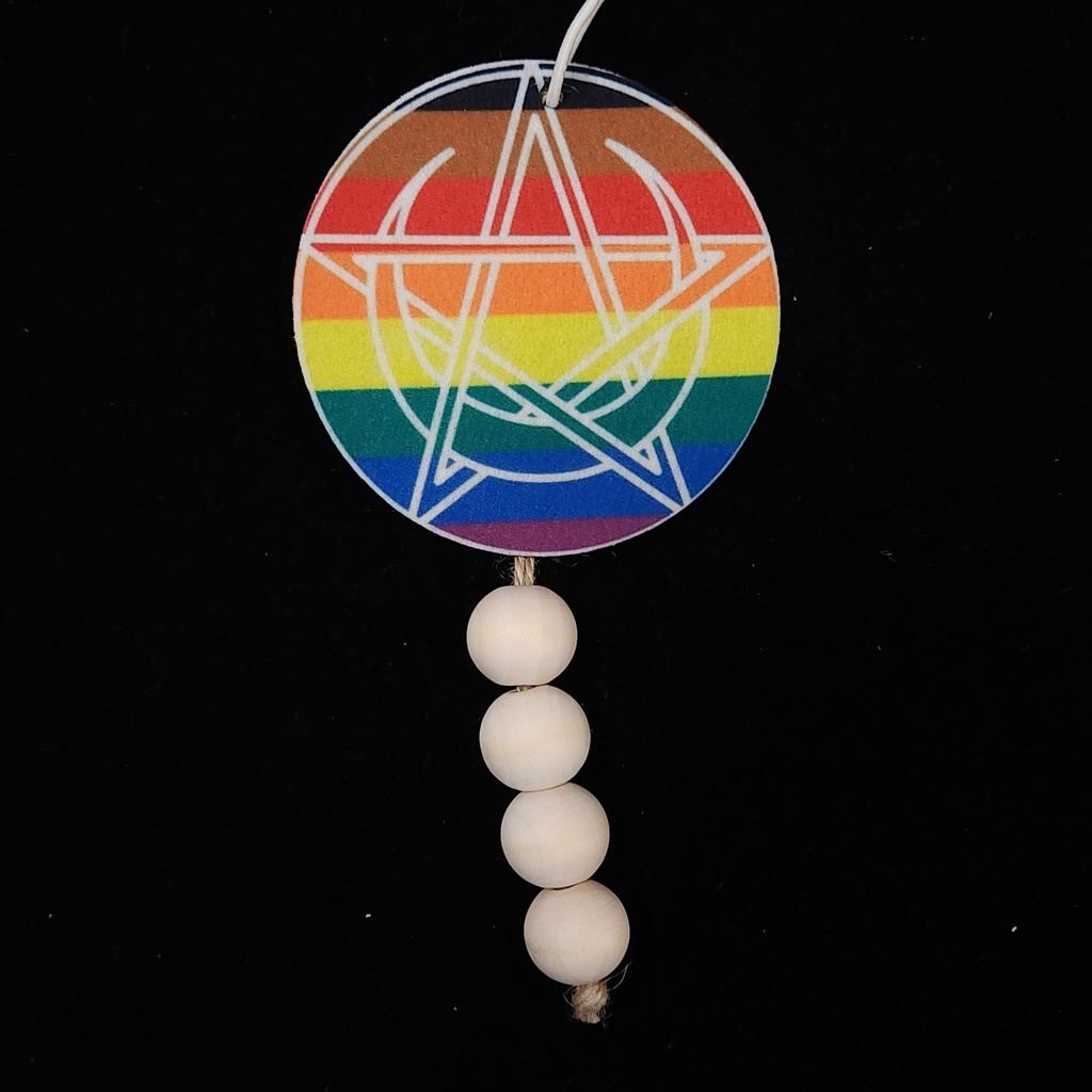 Rainbow Pentacle Air Freshener
