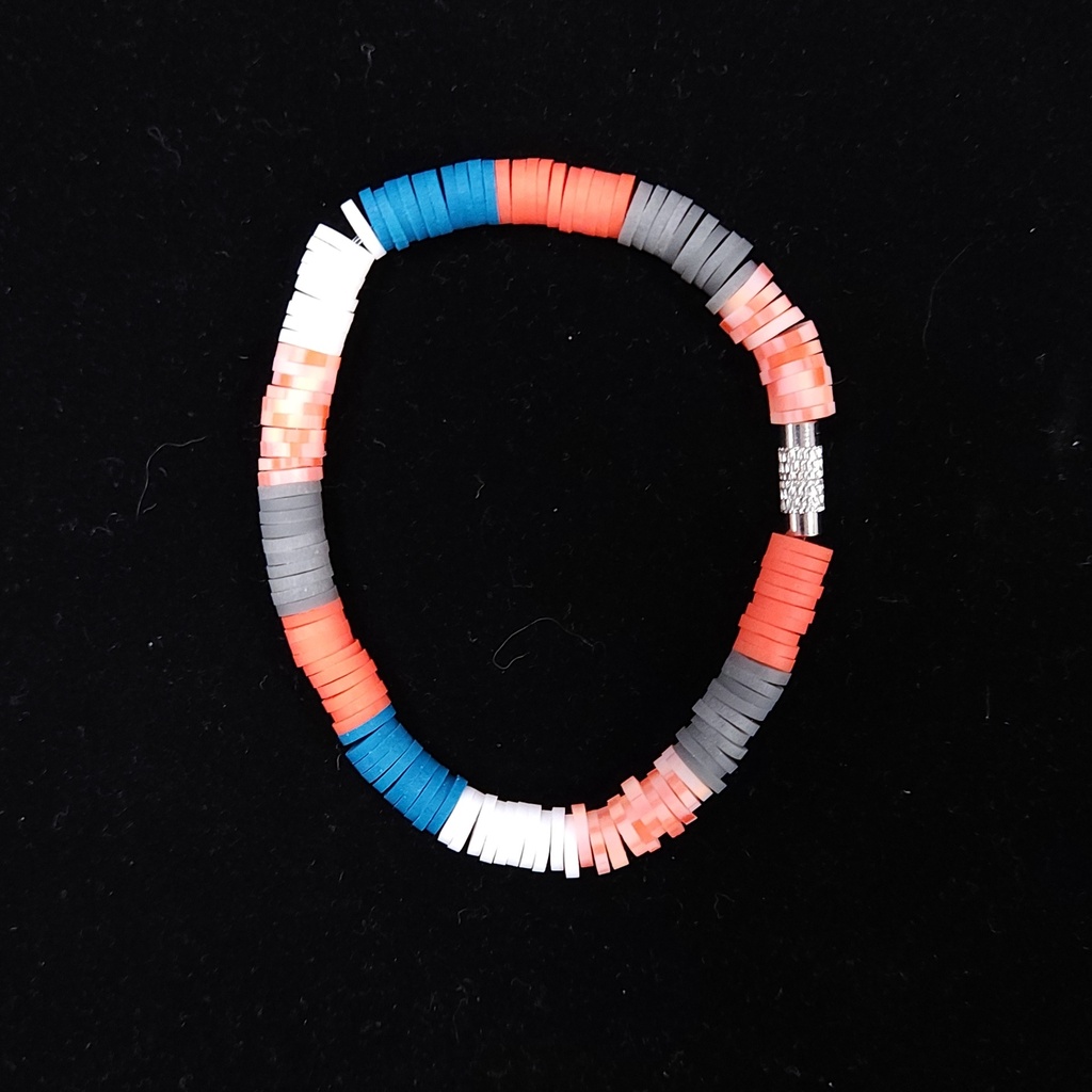 [10533] Orange and Blue Bracelet
