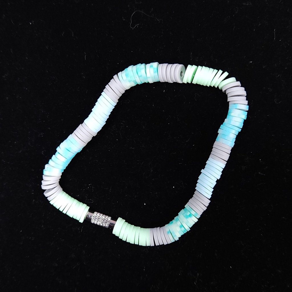 [10534] Green and Gray Bracelet