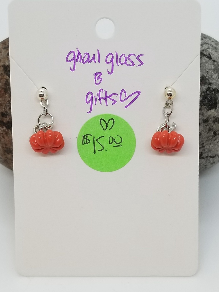 Dainty Pumpkin Post Earrings