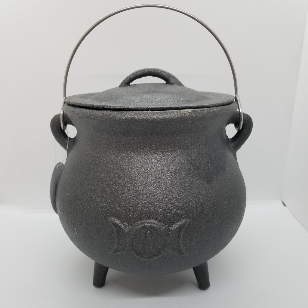 Cast Iron Triple Goddess Kettle Cauldron 6"