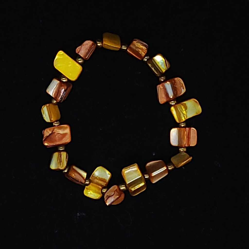 [6215021408] Orange Shell Bracelet