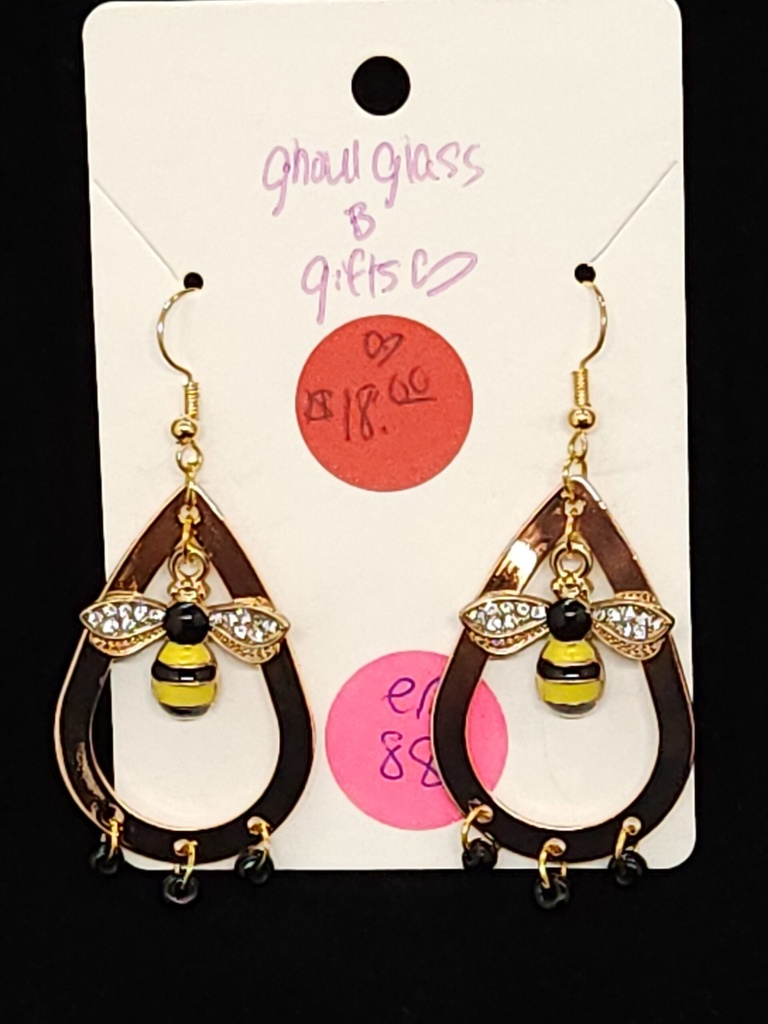 [5015051488] Teardrop Bee Earrings (ER88)