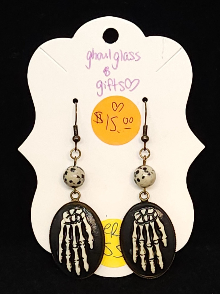 [5015051455] Goth Anatomical Hand Earrings (ER55)