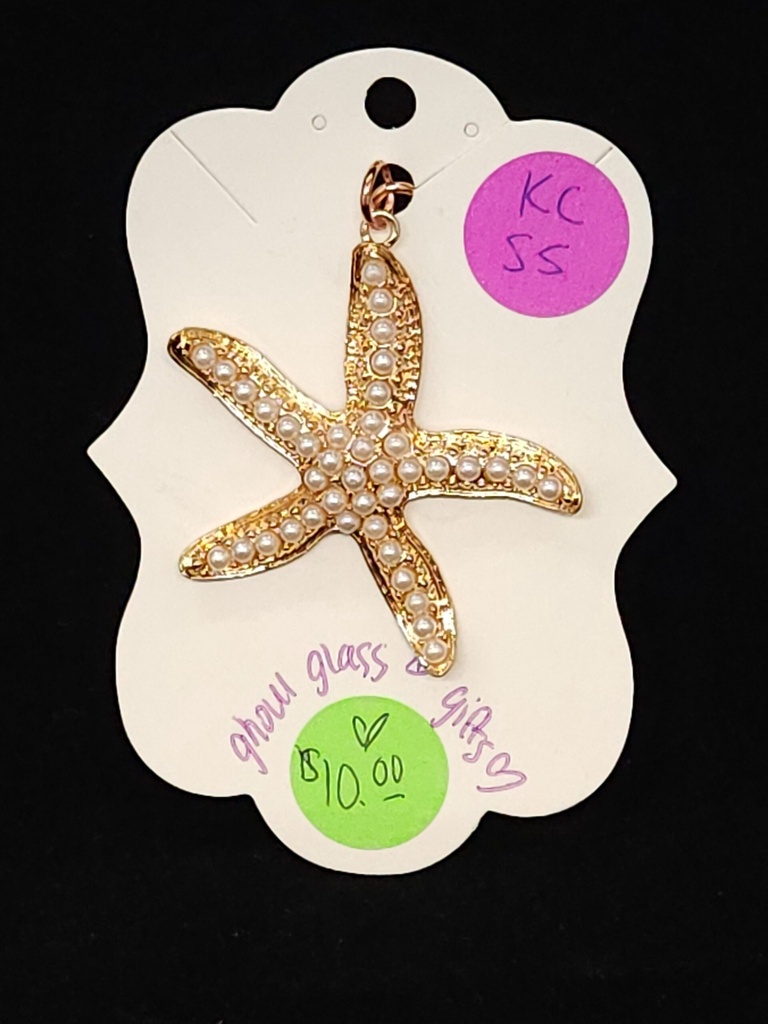 [5015090555] Rose Gold Starfish Keychain (KC55)