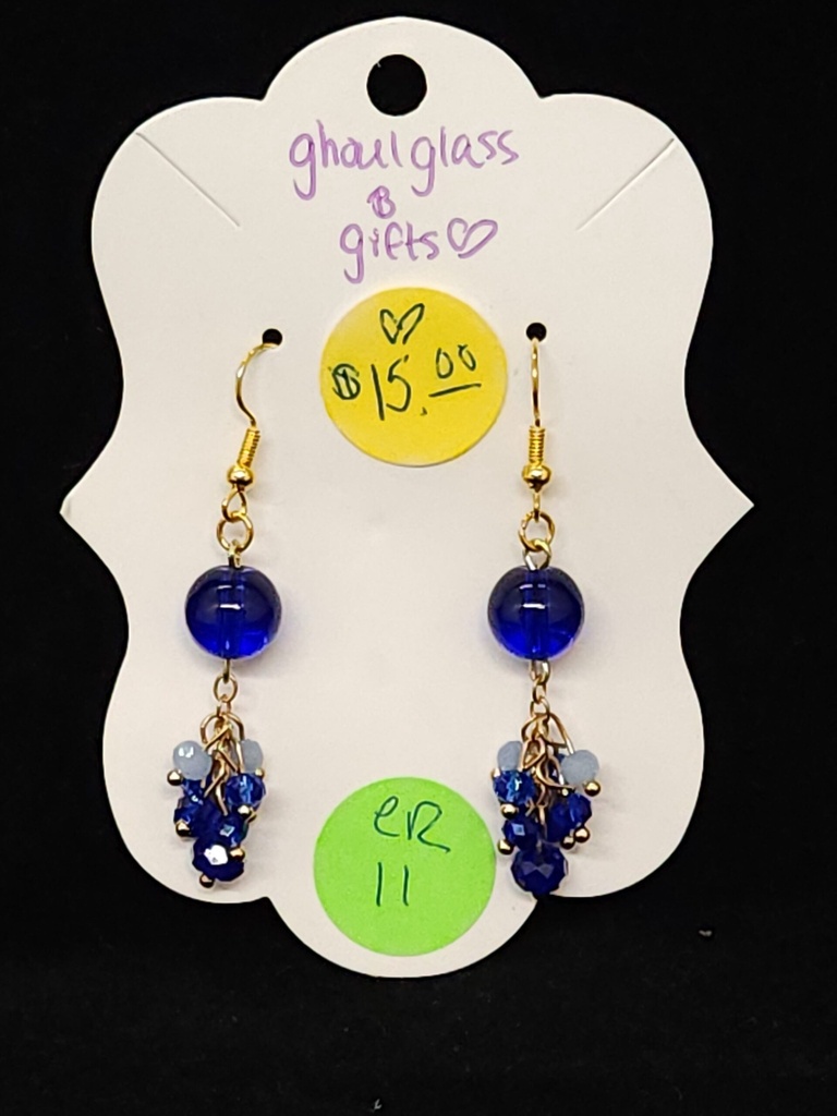 [5015051411] Shades of Blue Dangle Earrings (ER11)