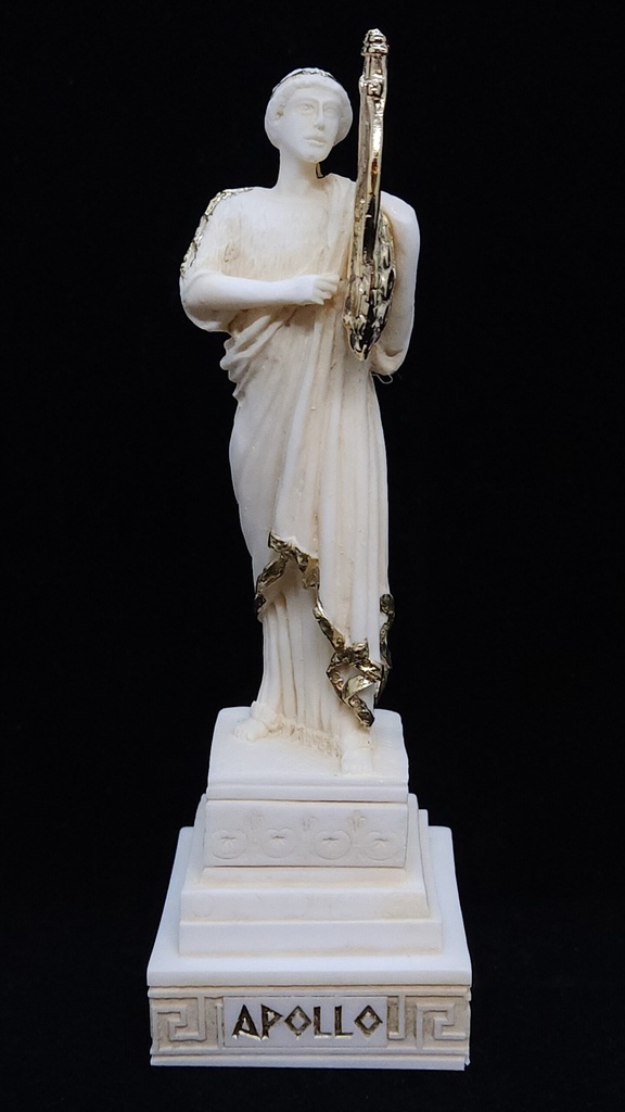 [0513036528] Apollo in Alabaster & Gold