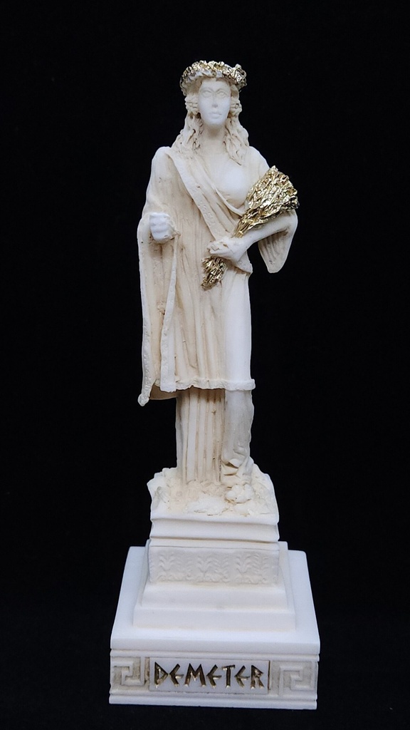 [0513036579] Demeter in Alabaster & Gold