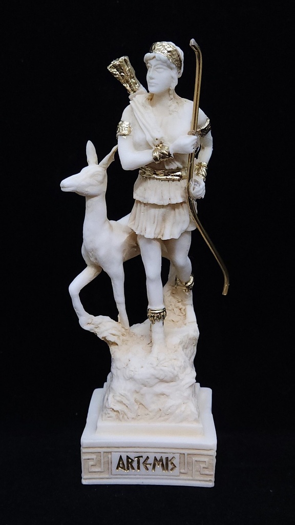 [0513036563] Artemis in Alabaster & Gold