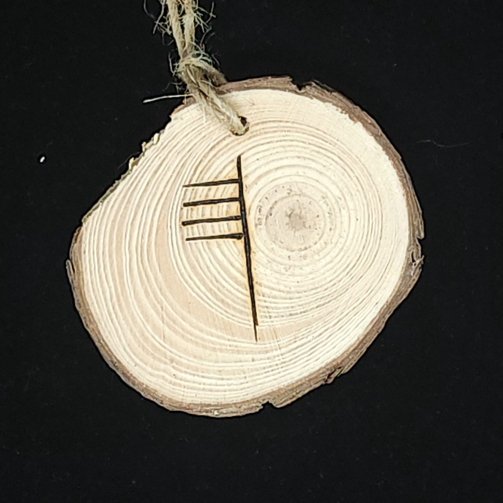 Hazel Ogham Ornament