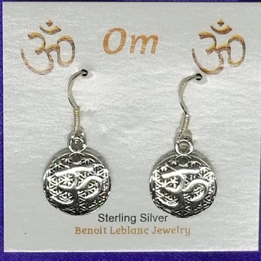 Flower of Life Om Earrings