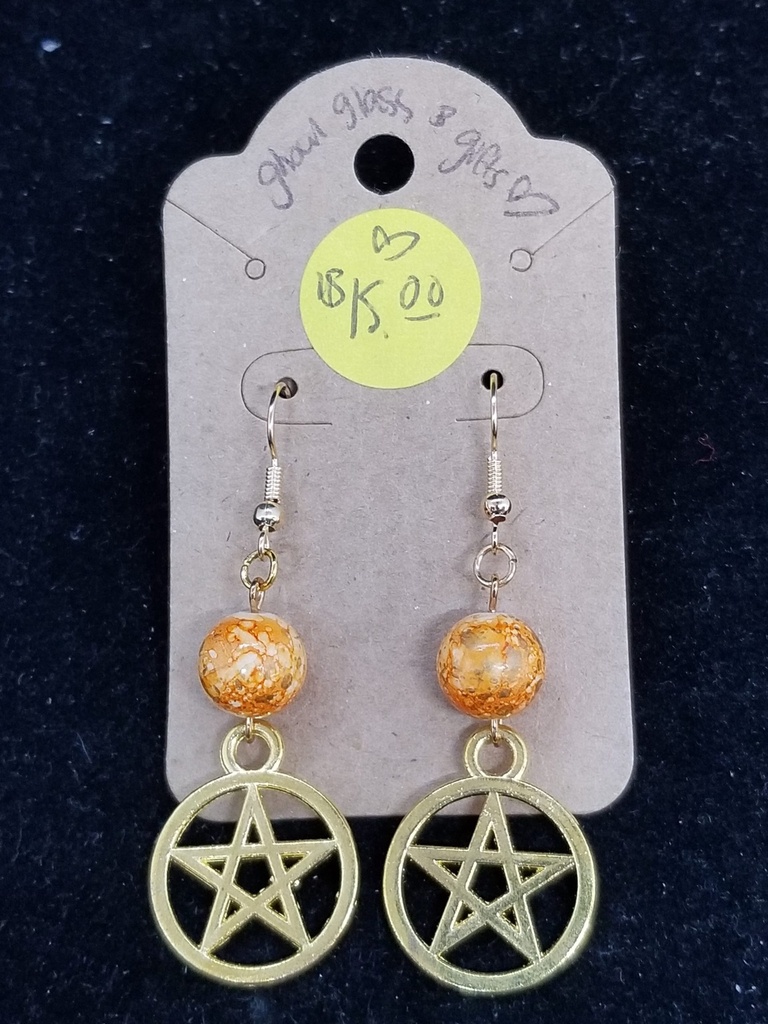 Sunshine Pentacle Earrings