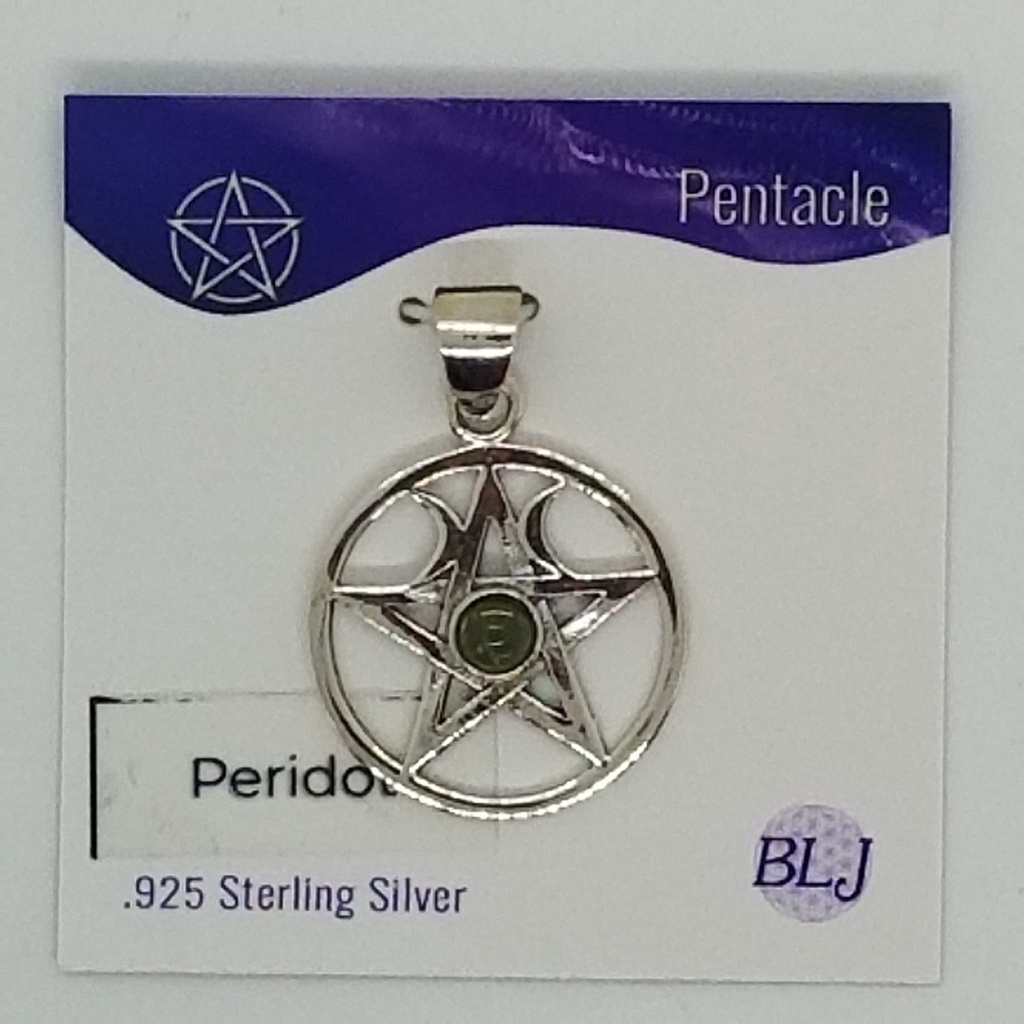 Double Crescent Pentacle w/ Peridot