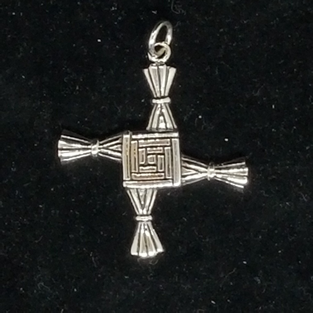 [421504028304] Brigid's Cross Pendant (silver, large)