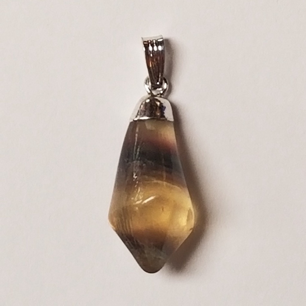 [30102] Diamond Fluorite Pendant