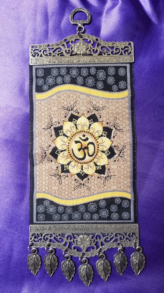 [1213090199] Om Lotus Wall Hanging