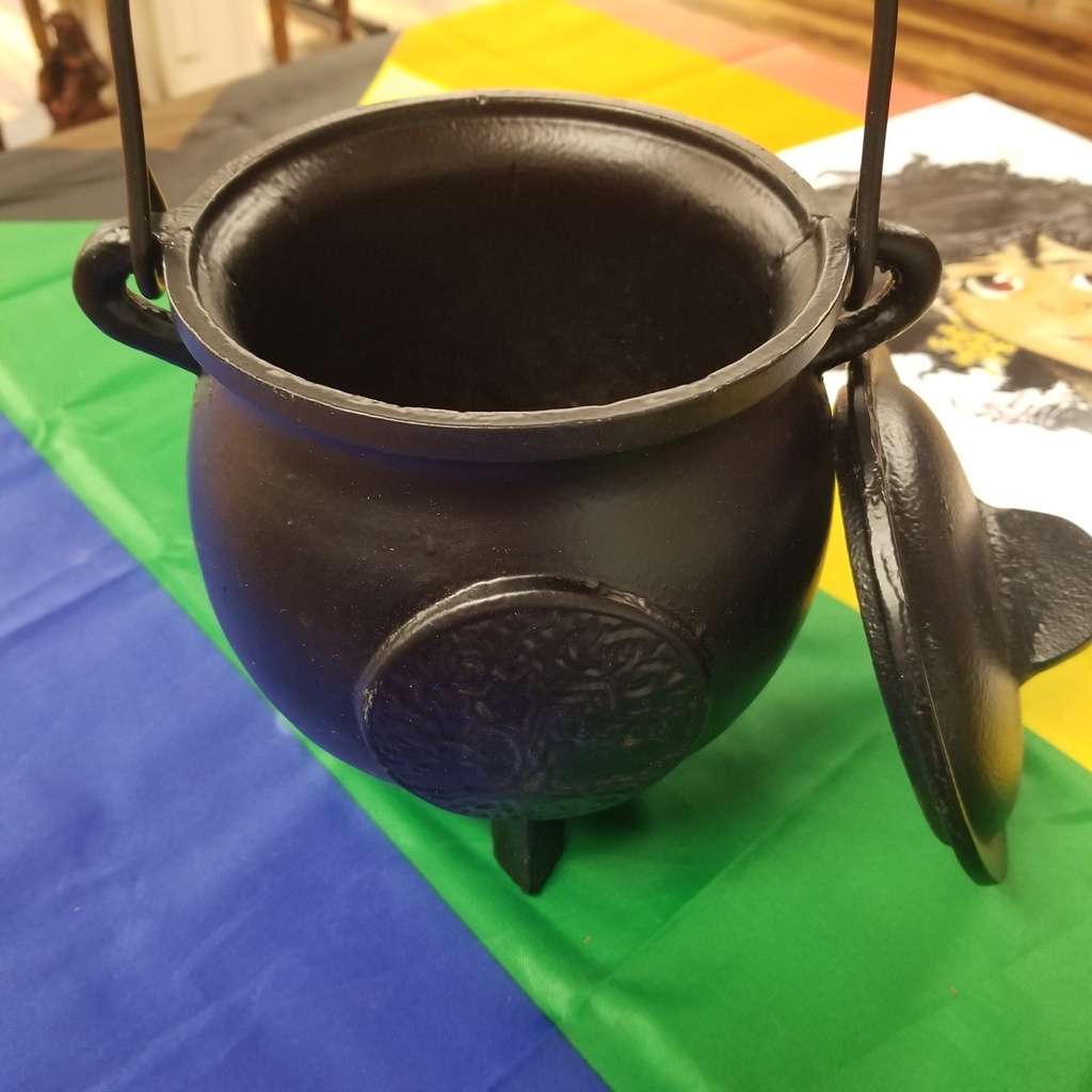 [1606010507] 5.5" Tree of Life Cauldron w/ Lid