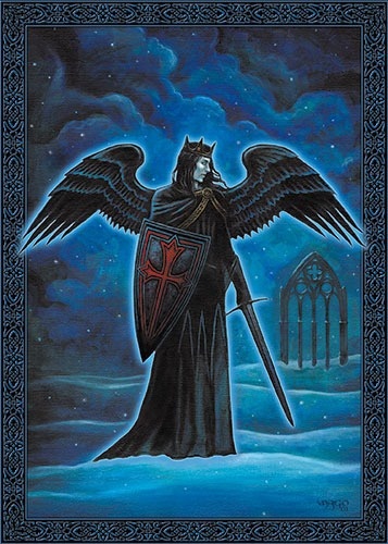 [2504035712] Winter's Knight Greeting Cards