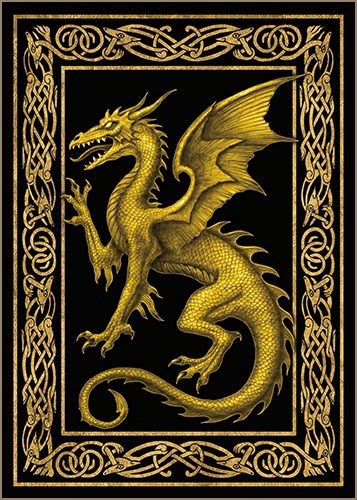 [2504035711] Golden Dragon Greeting Cards
