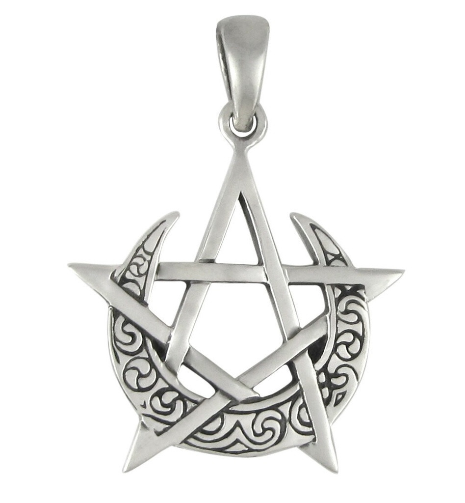 [1415040225] Moon Pentacle Pendant
